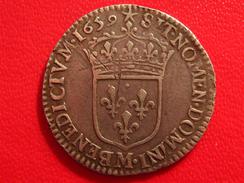 1/12 écu Louis XIV 1659 M Toulouse 2687 - 1643-1715 Lodewijk XIV De Zonnekoning