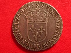 1/12 écu Louis XIV 1659 M Toulouse 2687 - 1643-1715 Louis XIV Le Grand