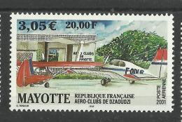 MAYOTTE 2001 AIRCRAFT,AERO-CLUBS OF DZOUDZI MNH - Ungebraucht