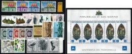 SAN MARINO - 1977 - Annata Completa + Posta Aerea - 26 Valori + 1 BF - Year Complete ** MNH/VF - Volledig Jaar