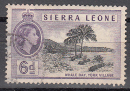 SIERRA LEONE   SCOTT NO. 201   USED    YEAR  1956 - Sierra Leone (...-1960)