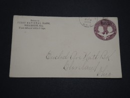 ETATS UNIS - Entier Postal De Wellington Pour Cliveland En 1894 - A Voir - L 4637 - ...-1900