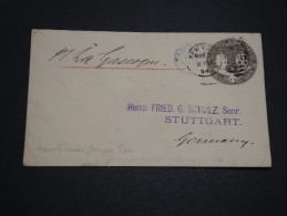 ETATS UNIS - Entier Postal De New York Pour L ' Allemagne Via Paris En 1894 - A Voir - L 4639 - ...-1900