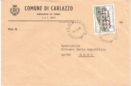 £170 VILLA GODI VALMARANA VICENZA BUSTA COMUNE DI CARLAZZO COMO - 1971-80: Marcophilia