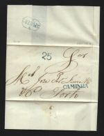 PORTUGAL 1851 - CAMINHA TO PORTO ENTIRE - ...-1853 Voorfilatelie