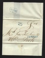 PORTUGAL 1851 - CAMINHA TO PORTO ENTIRE - ...-1853 Prephilately