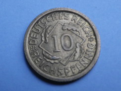 Allemagne Weimar 10 Reichspfennig 1929 F  Stuttgart   KM 40  Alu Bronze  TTB ++ - 10 Renten- & 10 Reichspfennig