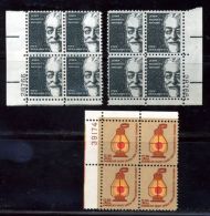 USA PLATE BLOCKS $5 1966 AND 1979 - Strips & Multiples