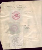 CZECHOSLOVAKIA UNUSUAL 1944-5 SPECIMEN STRIKES - Proofs & Reprints
