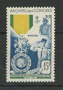 COMORES - 1952 - YVERT N°12 ** MNH - COTE = 66 EUR. - MEDAILLE MILITAIRE - Nuevos