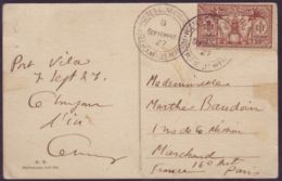 FRENCH NEW HEBRIDES 1914 CANAQUES IN CANOE 1927/25c - Lettres & Documents