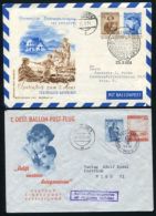 AUSTRIA CHILDREN BALLOON FLIGHTS 1949 + 1951 - Ballonpost