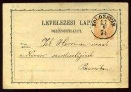 HUNGARY 1873 KOLOZSVAR STATIONERY - Storia Postale