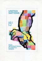 UNITED NATIONS 1980 NEW ECONOMIC ORDER ORIGINAL ARTWORK - Autres & Non Classés