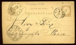 HUNGARY 1886 STATIONERY AND TPO POSTMARK - Covers & Documents