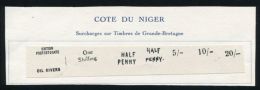 NIGER COASTS OVERPRINTS FOURNIER REPRODUCTIONS - Andere & Zonder Classificatie