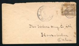 HAWAII MAUI FOUR RING POSTMARK COVER 1896 - Hawaï