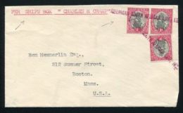 SOUTH AFRICA "SHIPS BOX" COVER TO USA - Non Classés