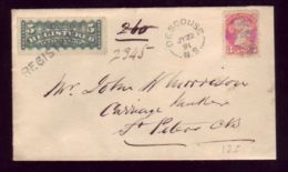 CANADA 1891 REGISTERED COVER - Enveloppes Commémoratives