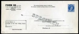 CANADA SPECIMEN POSTAL STATIONERY ELECTION ENV QE11 - 1953-.... Reign Of Elizabeth II