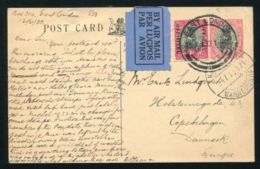 SOUTH AFRICA AIRMAIL EAST LONDON DENMARK SILESIA STATIONERY - Ohne Zuordnung