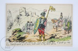 Old Illustrated Humor Postcard -Henriot Illustrator - Philippe Auguste Ruins - Henriot