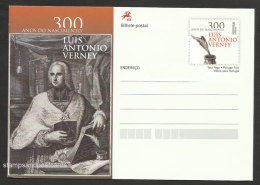 Portugal Entier Postal 2013 Illuministe Luis António Verney Philosophe Théologien Et écrivain Postal Stationery - Theologians