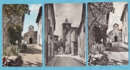 NANS LES PINS (83) LOT 3 Cpsm CLOCHER EGLISE CHAPELLE PHOTOS R/V - Nans-les-Pins