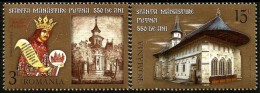 Romania - 2016 - Putna Holy Monastery - Mint Stamp Set - Neufs