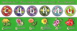 Romania - 2016 - Flowers Alphabet II - Mint Souvenir Sheet - Unused Stamps