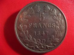 5 Francs Louis-Philippe 1847 A Paris 2431 - 5 Francs