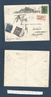 Yugoslavia. 1934 (20 Jan) Belgrade - Nov. Vrbas. Fkd + Insuf + Postage Dues Tied + Retour Usage Comercial Envelope + R-l - Altri & Non Classificati