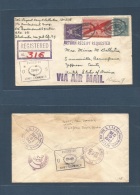 Usa - Prexies. 1942 (Dec 9) WWII. US Forces Bombing Squadron At Abu Suweir, Egypt. Registered Airmail Censor Multifkd En - Autres & Non Classés