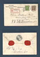Sweden. 1910 (22 Dec) Stockholm - Germany, Dresden (24 Dec) Registered Multifkd Envelope. Pharmacy + Mineral Business. C - Other & Unclassified