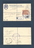 Sudan. 1961 (27 March) Wad Ez Zaki - Khartown (9 Apr) Registered Local 4 1/2p Brown + Adtl Stationary Envelope. Lilac Pr - Sudan (1954-...)