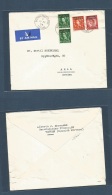 Marruecos - British. 1954 (19 Febr) BPO Tetuan - Sweden, Amal. Air Multifkd Env / Ovpt Issue. 6d Rate Cds. VF. Cover, En - Morocco (1956-...)