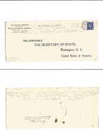 Marruecos - British. 1939 (22 June) BPO. Tangier - USA, Washington DC. US Consular Mail GB Fkd 2 1/2d Env + Via Gibralta - Morocco (1956-...)