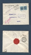 E-Alfonso Xiii. 1929 (7 Febr) 319 (x2) Las Palmas, Canarias - Alemania, Hamburgo (16 Febr) Bonito Sobre Certificado, Mat - Other & Unclassified
