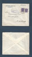 E-Provincias. 1929 (13 Febr) 318º (x2) Murcia - Alemania, Hamburgo (18 Febr) Precioso Sobre Franqueada Tarifa 40c. - Other & Unclassified