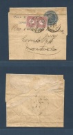 Argentina - Stationery. 1907 (June 17) Buenos Aires - Montevideo, Uruguay. 1c Blue Stat Complete Wrapper, Taxed At Arriv - Autres & Non Classés