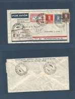 Argentina - Xx. 1938 (25 Nov) BA - Netherlands, Scheemda. Registered Air Multifkd Envelope. Including Air Tax Stamp Via - Autres & Non Classés