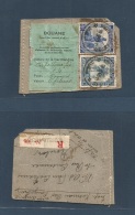 Belgian Congo. 1945 (18 Aug) Nouvelle Anvers - Roulers, Belgium. Registered Label Sack Tag At 6 Fr 30c Rate, Cds + Conta - Autres & Non Classés