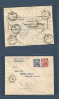 Bolivia. 1934 (Feb 14-16) Chacho War, Oruro - Argentina, Rafaela FCCA. Registered 35c Fkd Env, Oval Cachet. Reverse Cens - Bolivia