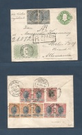 Brazil. 1894 (12 Dec) R. G. Do Sul - Germany, Berlin (13 Jan 95) Via Lisboa (6 Jan) Registered 100 Rs Green D. Pedro Lat - Altri & Non Classificati