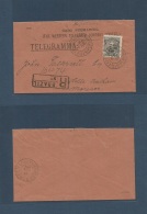 Brazil - Xx. 1914 (11 June) Penambuco - Villa Natham, Morenos. Telegrama Cabo Submarino. Registered Fkd Envelope, R-cach - Altri & Non Classificati