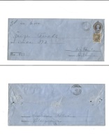 Brazil -Stationary. C. 1916 (7 June) RJ - S. Paulo. 300 Rs Brown/bluish Legal Stationary Envelope. Insured 8,000 Rs + Re - Altri & Non Classificati