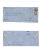 Brazil -Stationary. C. 1916 (7 June) RJ - S. Paulo. 300 Rs Brown/bluish Legal Stationary Envelope. Insured 8,000 Rs + Re - Otros & Sin Clasificación