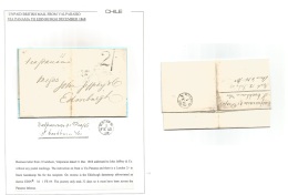 Chile. 1868 (31 Dec) Valp - Scotland, Edimburg (12 Feb 1869) EL Full Text. Via Panama Endorsed + "2sh" Entry Charge + Fi - Chile