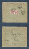 China - Xx. 1924 (Nov) Junk Issue. Shantung - Germany, Aadren, Reverse Fkd Env. Via Tientsi. Aux Cachet.. Cover, Envelop - Other & Unclassified