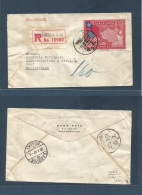China - Xx. 1939 (27 Dec) Shanghai - Switzerland, Geneve (20 Jan 40) Single $1 Flags Issue Registered Fkd Comercial Enve - Autres & Non Classés
